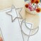 2 Pcs Silver Rhinestone Crystal Geometric Stars Moon Hair Clip Fashion Woman Hollow Side Clip Barrettes Hairpin Hair Accessories