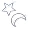 2 Pcs Silver Rhinestone Crystal Geometric Stars Moon Hair Clip Fashion Woman Hollow Side Clip Barrettes Hairpin Hair Accessories