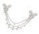Women Fashion Rhinestone Double Chain Headpiece Silver Crystal Headpiece Pendant Headband Bridal Forehead Chain for Wedding Party Prom (A#)