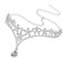 Women Fashion Rhinestone Double Chain Headpiece Silver Crystal Headpiece Pendant Headband Bridal Forehead Chain for Wedding Party Prom (C#)