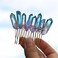 Handmade Natural Crystal Hair Comb Bridal Wedding Headwear Crystal Stone Hairpin Hair Clip Clamp Side Hair Combs for Women Hair Accessory (Blue)