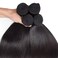 QinMei Brazilian Straight Hair 3 Bundles 10A 100% Virgin Unprocessed Human Hair Weave Extensions Brazilian Remy Straight Human Hair Bundles Natural Black Color (18 20 22inch)