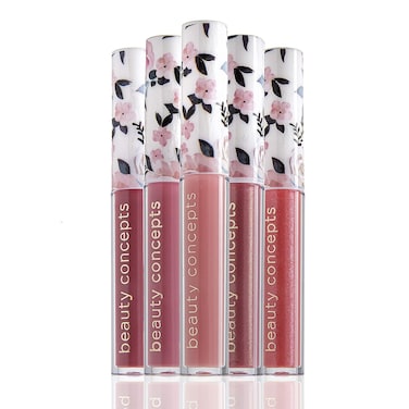 Beauty Concepts Lip Gloss Collection &ndash; Shimmering, Glossy Lip Makeup Set for a Radiant Finish, Floral Collection