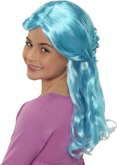 Wig - Turquoise Wavy Hair Style &amp; Wear Wig