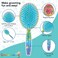 CoComelon Hair Brush with Magical Sparkling Stars Confetti Hair Brush, Green - Kids Hair Brush Ages 3+