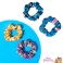 LUV HER Disney Princess Cute Scrunchies for Girls of All Ages - 4 Large Hair Scrunchies for Girls - 4 Printed Scrunchies with Your Favorite Characters - Hair Accessories for girls 3+