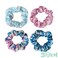 LUV HER Disney Stitch Scrunchies for Girls of All Ages - 4 Large Hair Scrunchies for Girls - 4 Printed Scrunchies with Your Favorite Characters - Hair Accessories for girls 3+
