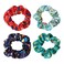 LUV HER Disney Mickey Scrunchies for Girls of All Ages - 4 Large Hair Scrunchies for Girls - 4 Printed Scrunchies with Your Favorite Characters - Hair Accessories for girls 3+
