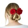 Glamlily 12 Pack Large Red Rose Flower Hair Clips for Women and Girls (4 in)