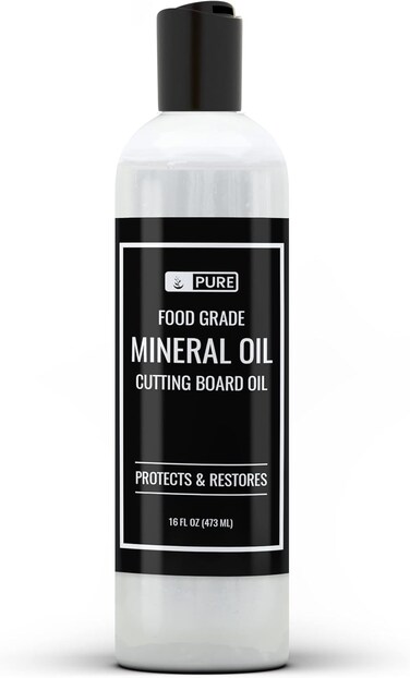 Pure Original Ingredients Mineral Oil (16 oz) for Cutting Boards, Butcher Blocks, Counter Tops, Wood Utensils