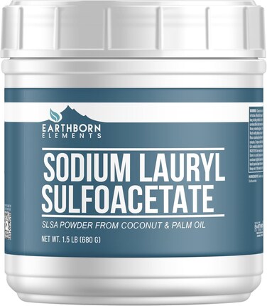 Earthborn Elements Sodium Lauryl Sulfoacetate (SLSA) (24 Ounce) Bath Bomb Additive, Gentle on Skin, Long-Lasting Foam &amp; Bubbles