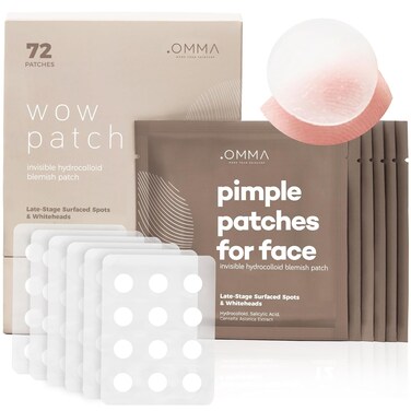 Korean Pimple Patches for Face with Hydrocolloid Patch &amp; Salicylic Acid   Acne Spot Treatment   Invisible Blemish Pimple Stickers   72 (10mm) Acne Dots to Extract Whiteheads &amp; Fast Healing