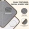 ZOMCHI 3 Pack Exfoliating Washcloth, Premium Facial and Body Wash Cloths with Softness and Scrubbing Two Sides, Bath Cloths for Women and Men (Smoke)