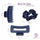 MA Hair Claw Clips (Pack of 8) 4 Matt, 4 Glossy Hair Clips for Women with 3 Beautiful Hair Scrunchies for Thick and long Hairs, Durable Claw Clips for Valentine, Birthday, and Anniversary