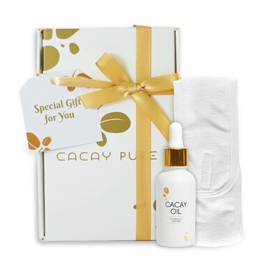 Cacay Pure Anti-Aging Oil &ndash; Natural Retinol Cacay Oil for Face, Hair, and Body   Organic Vitamin E Oil for Lip &amp; Cuticle Care   Organic Face &amp; Skin Oil Therapy (Cacay Oil + Spa Headband)
