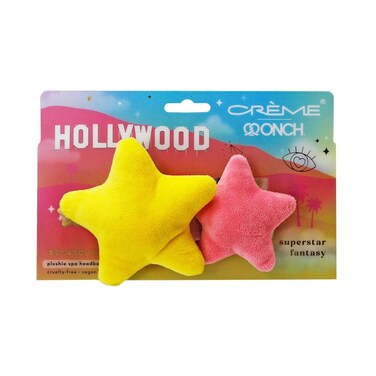 The Cr&egrave;me Shop x ONCH x Hollywood Plush Spa Headband, Headband for Washing Face, Skincare Headbands, Headbands for Women (Superstar Fantasy)