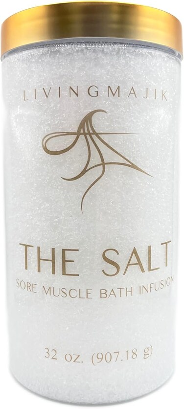 THE SALT 32 oz - All-Natural Sore Muscle Bath Infusion with Epsom Salt, Essential Oils, Arnica &amp; Hydrating Sweet Almond Oil   Ideal for Muscle Pain, Tension &amp; Stress Relief.