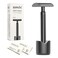 ZOMCHI Double Edge Safety Razor with Razor Stand, Men&rsquo;s Metal Razor with 10 Safety Razor Blades, Reusable Razor for Men &amp; Women - Matte Black