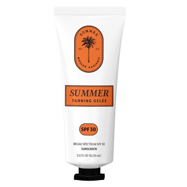 Summer Gel&eacute;e Tanning Lotion Gel Outdoor, USA MADE, SPF 30, Hydrating Tanning Gel, Moisturizing Tanning Oil, Quick Absorb, Faster Darker Tan Accelerator, Broad Spectrum, Sun UVA/UVB Protection, 3.12 OZ
