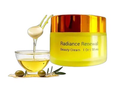 Jolie Radiance Renewal Beauty Cream - 100% Organic, Anti-Aging, Olive Oil Moisturizer, Promotes Collagen, Regenerates, Protects and Softens Skin