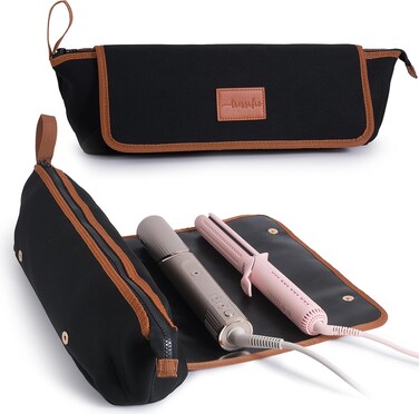 Hair Tools Travel Bag with Heat Resistant Mat, Large Hot Tool Organizer Bag, Curling Iron/Flat Iron Travel Case, Carrying Case for Hair Styling Tools, Travel Must Haves, Travel Essentials for Women