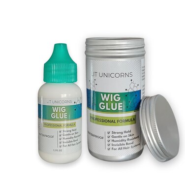 Wig Glue - Professional Hair Adhesive Formula, Dries Clear, Long Lasting Waterproof, Non-Toxic Secure Hold, Human Hair and Lace Wigs, Extensions &amp; Toupees, Quick Dry 1.3oz