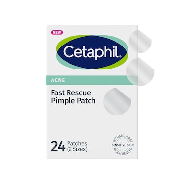 Cetaphil Acne Patches, Pimple Patches for Sensitive Skin, Formulated with Salicylic Acid, CICA, and Heartleaf Extract for Emerging Pimples, Visible Results in 6 Hours, 24 Count