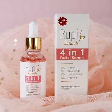 4 in 1 Facial Serum - Vitamin C 30%, Hyaluronic Acid, Niacinamide, Vitamin E, Jojoba Oil