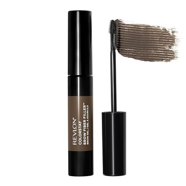 Revlon ColorStay Brow Fiber Filler, Longwearing &amp; Volumizing Waterproof Eyebrow Gel, 304 Grey Brown, 0.23 fl. oz.