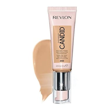 Revlon Liquid Foundation, Photo Ready Candid Face Makeup for Sensitive and Dry Skin, Longwear Sheer-Medium Coverage with Natural Glow Finish, 240 Natural Beige, 0.75 Oz