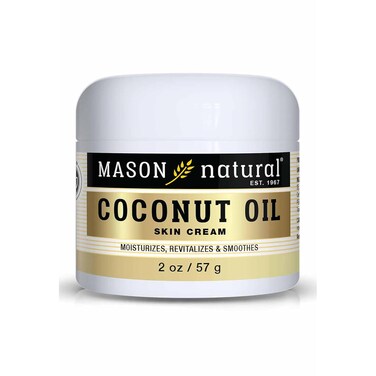 MASON NATURAL Coconut Oil Beauty Cream, Hydrating Moisturizer With Collagen for Smooth &amp; Firm Skin, 2 oz