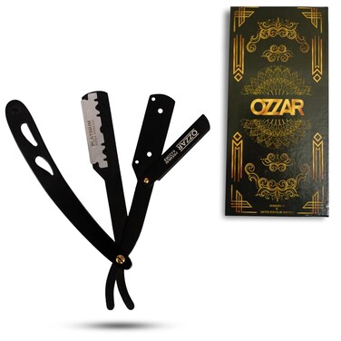 Professional Barber Straight Edge Razors, 100% Stainless Steel Shave Ready Straight Edge Razor, Barber Approved Straight Razor with 10 derby premium blades for Men. (Manhattan)