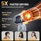Hair Blow Dryer, QUICO 120-240V Global Dual Voltage Hair Dryers for Women, 5X Faster 120000 RPM BLDC Blow Dryers, 500 Million Negative Ions, High-Speed Mini Hair Dryer, Cold/3 Heating/3 Speed Settings