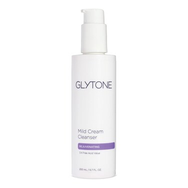 Glytone Mild Cream Cleanser with 3.4 Free Acid Value Glycolic Acid, Glycerin, Creamy for Dry Skin, Citrus Oil, Exfoliate and Moisturize, 6.7 oz