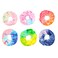 6 PCS Premium Velvet Macaron Theme Gradient Hair Scrunchies Tie Bobbles Girl's Tie Dye Rainbow Hair Bands Scrunchy Hair Tie Ropes Cream Color Hair Elastic Bands (6 PCS Rainbow)