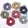 Plaid Hair Scrunchies, 7 PCS Mulberry Silk Elastic Hair Ties, Large Hair Ties, Strong Elastic Hair Bobbles for Ponytail Holder