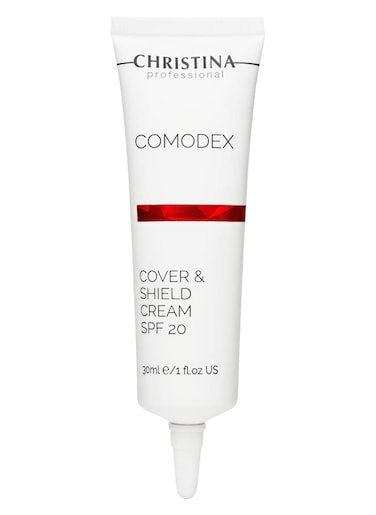 Christina Cover &amp; Shield Cream SPF 20 Blemish Concealer - 30 ml - Protect and Soothe with Botanical Extracts - for Open Pores, Combination, Normal and Oily Skin