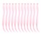 SWACC 12 Pcs Straight One Color Party Highlights Clip on in Hair Extensions Colored Hair Streak Synthetic Hairpieces (Pink)