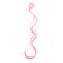 SWACC 12 Pcs Curly Wavy One Color Party Highlights Clip on in Hair Extensions Colored Hair Streak Synthetic Hairpieces (Pink)