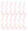 SWACC 12 Pcs Curly Wavy One Color Party Highlights Clip on in Hair Extensions Colored Hair Streak Synthetic Hairpieces (Pink)