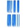 SWACC 7 Pcs Full Head Party Highlights Clip on in Hair Extensions Colored Hair Streak Synthetic Hairpieces (22-Inch Straight, Blue)