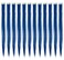 SWACC 12 Pcs Straight One Color Party Highlights Clip on in Hair Extensions Colored Hair Streak Synthetic Hairpieces (Blue)