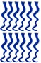SWACC 12 Pcs Curly Wavy One Color Party Highlights Clip on in Hair Extensions Colored Hair Streak Synthetic Hairpieces (Blue)