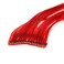SWACC 12 Pcs Curly Wavy One Color Party Highlights Clip on in Hair Extensions Colored Hair Streak Synthetic Hairpieces (Red)