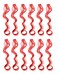SWACC 12 Pcs Curly Wavy One Color Party Highlights Clip on in Hair Extensions Colored Hair Streak Synthetic Hairpieces (Red)