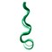 SWACC 12 Pcs Curly Wavy One Color Party Highlights Clip on in Hair Extensions Colored Hair Streak Synthetic Hairpieces (Green)