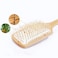 Keratin Oil Infused Wooden Hair Brush - Massage Paddle Brush for Beauty SPA, Big Size Detangler to Improve Hair Growth, White Wood Pins