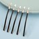 Jumbo Bobby Pins Metal Hair Pins Textention Hair Clips for Hair Decoration, 10pcs (5 long and 5 short), Black