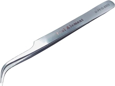 Canadian Stainless Steel 12cm Strong Curve Eyelash Tweezers M-PK12-6003