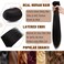 S-noilite Clip in Hair Extensions Real Human Hair Jet Black 18 Inch 8pcs 140g Straight Real Hair Extensions Clip Ins Double Weft #1